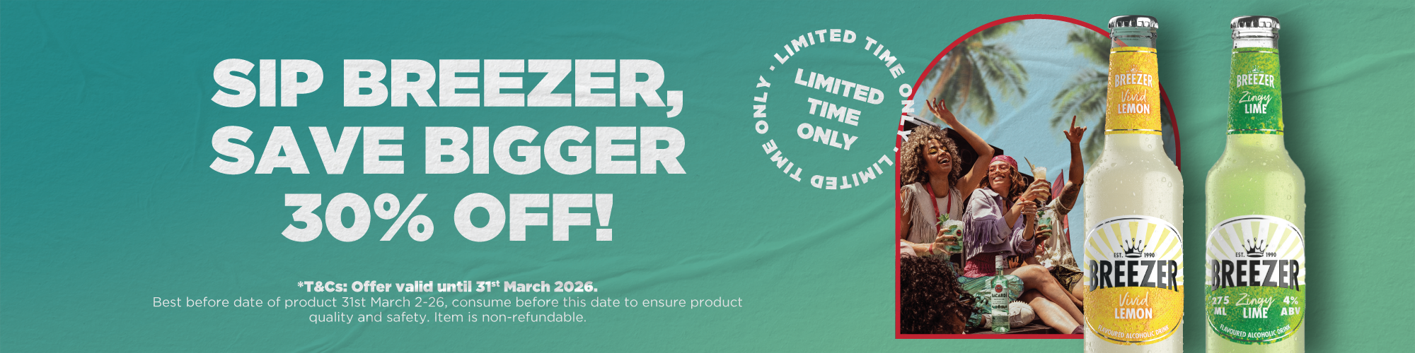Breezer 30% OFF - Banner 5.5
